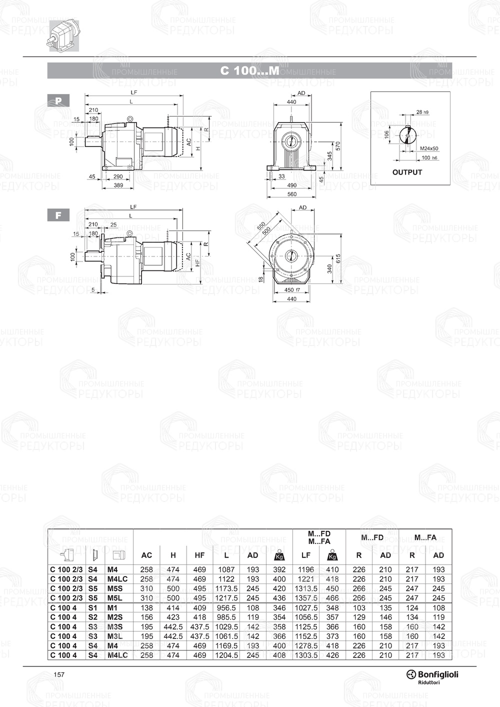 Мотор-редуктор Bonfiglioli C 100 Bonfiglioli C 100